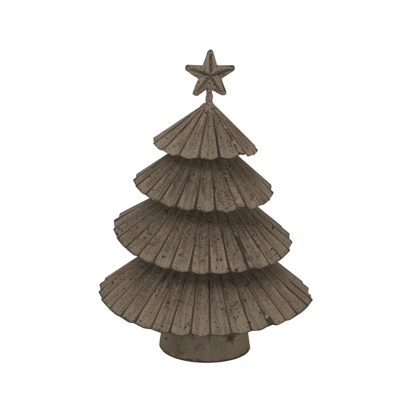 Rustic Metal Layered Tree With Star