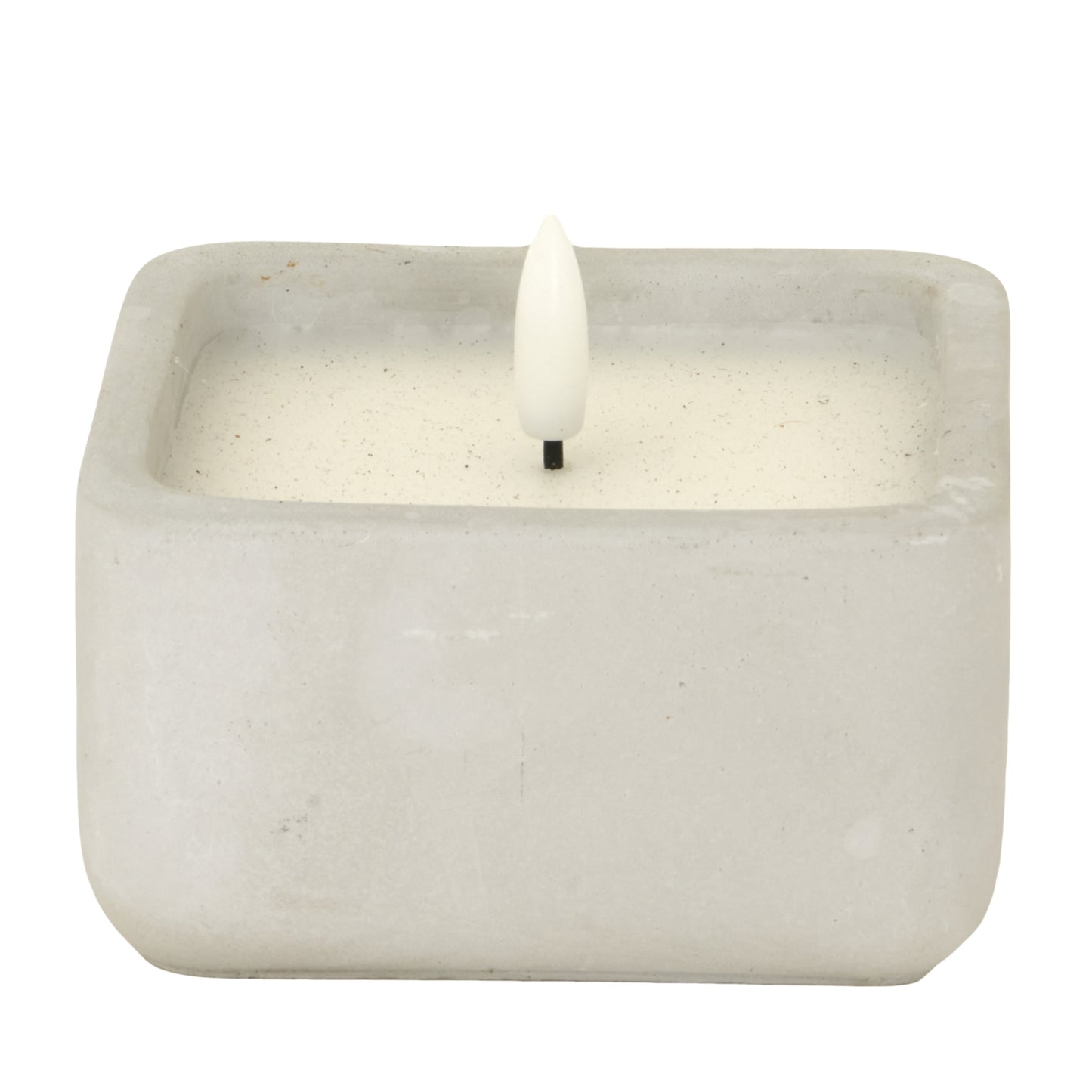Luxe Collection Natural Glow Chalk Square Led Candle