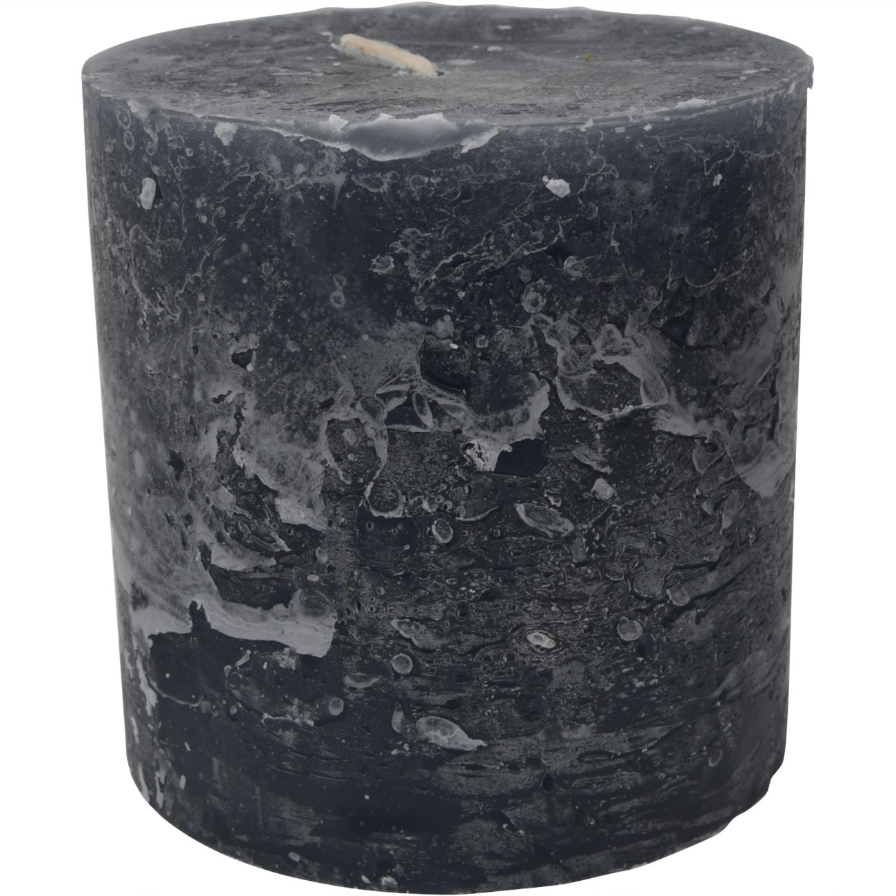 Dark Grey Rustica Pillar Candle 10x10cm