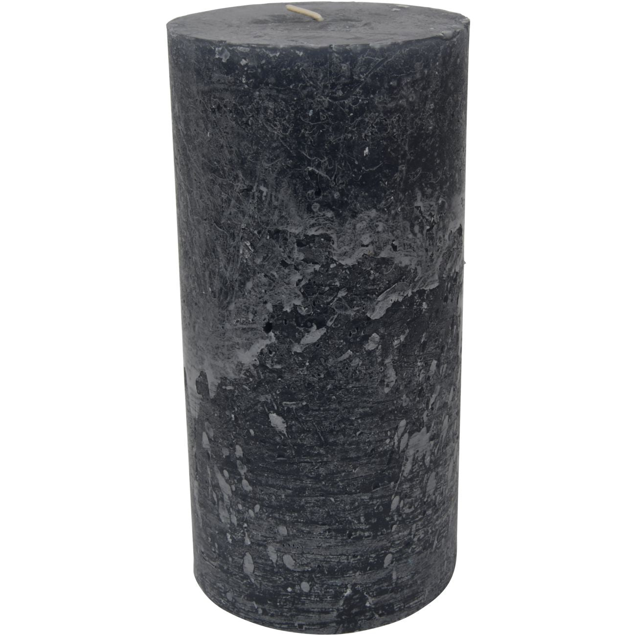Dark Grey Rustica Pillar Candle 10x20cm