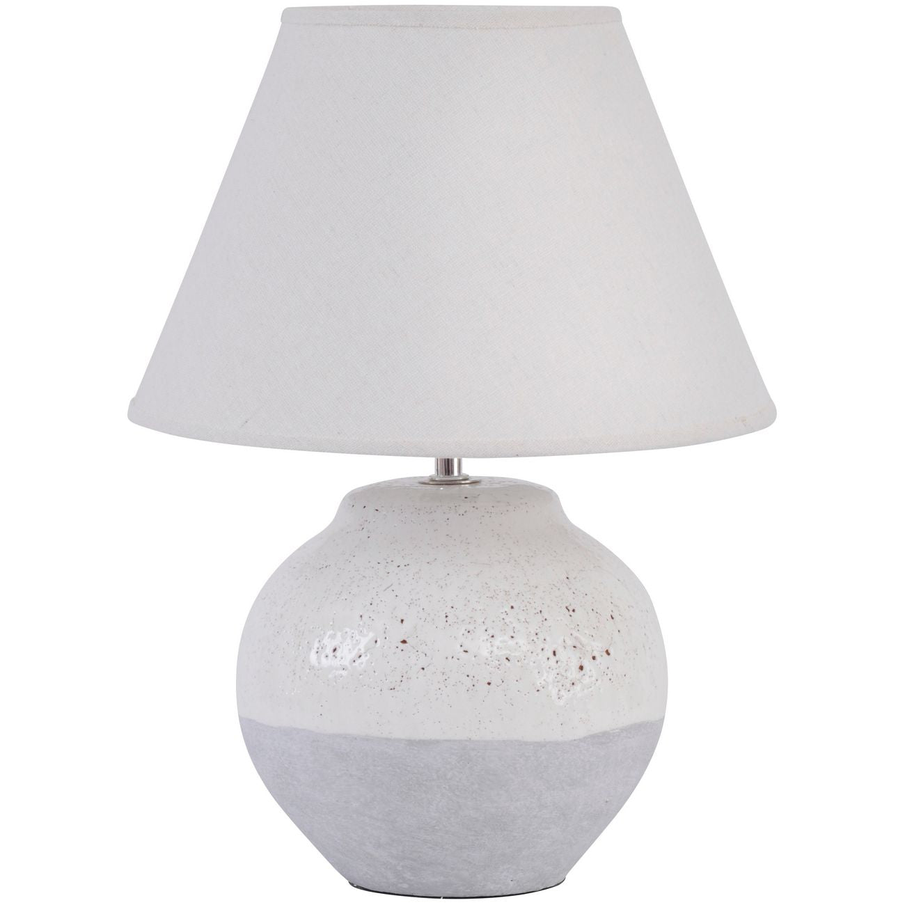 Skyline Antique Crackle Table Lamp and Antiqued Cream slub shade, Small E27 60W