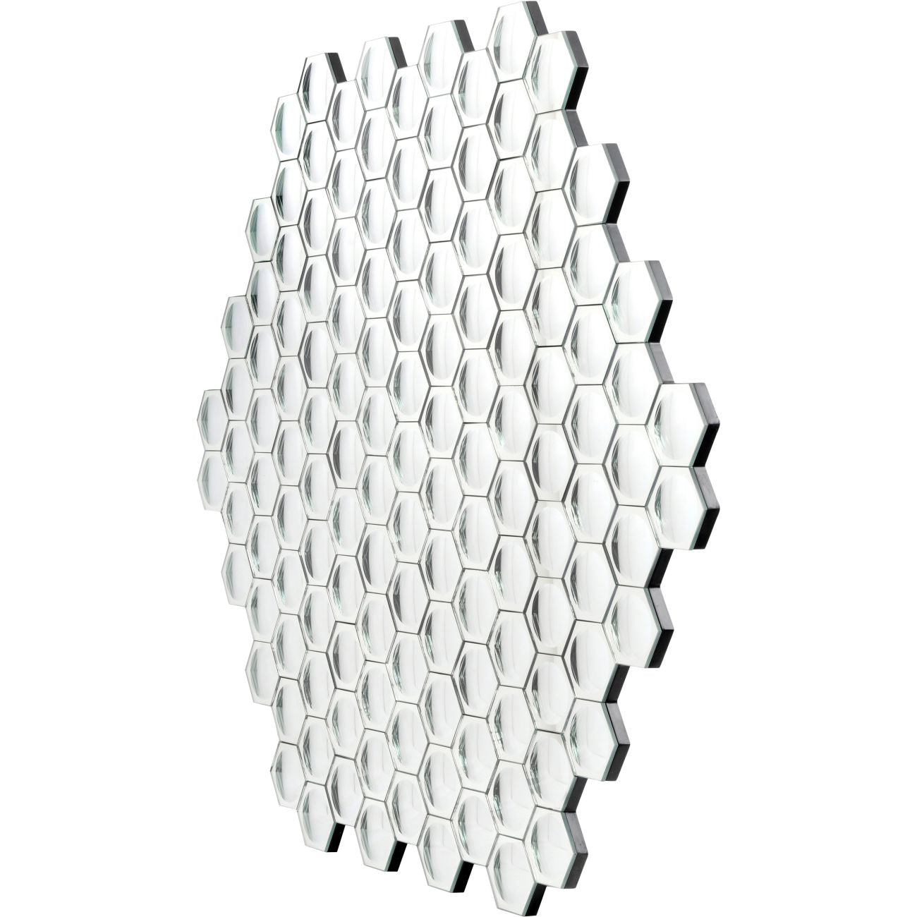 Hexagonal Honeycomb Convex Mirror Wall Art