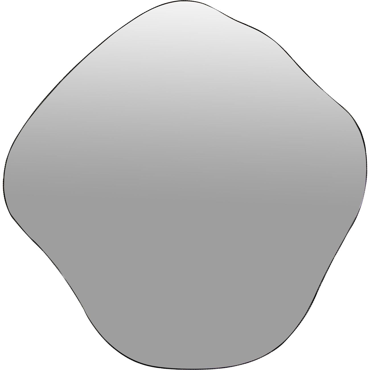 Organic Metal Framed Mirror Oak Wood Finish Large 97x101cm