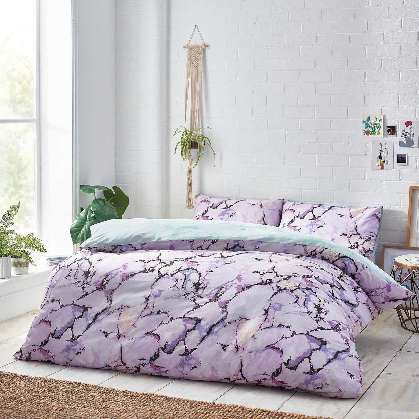 MARBLE SB DUVET SET PASTELS