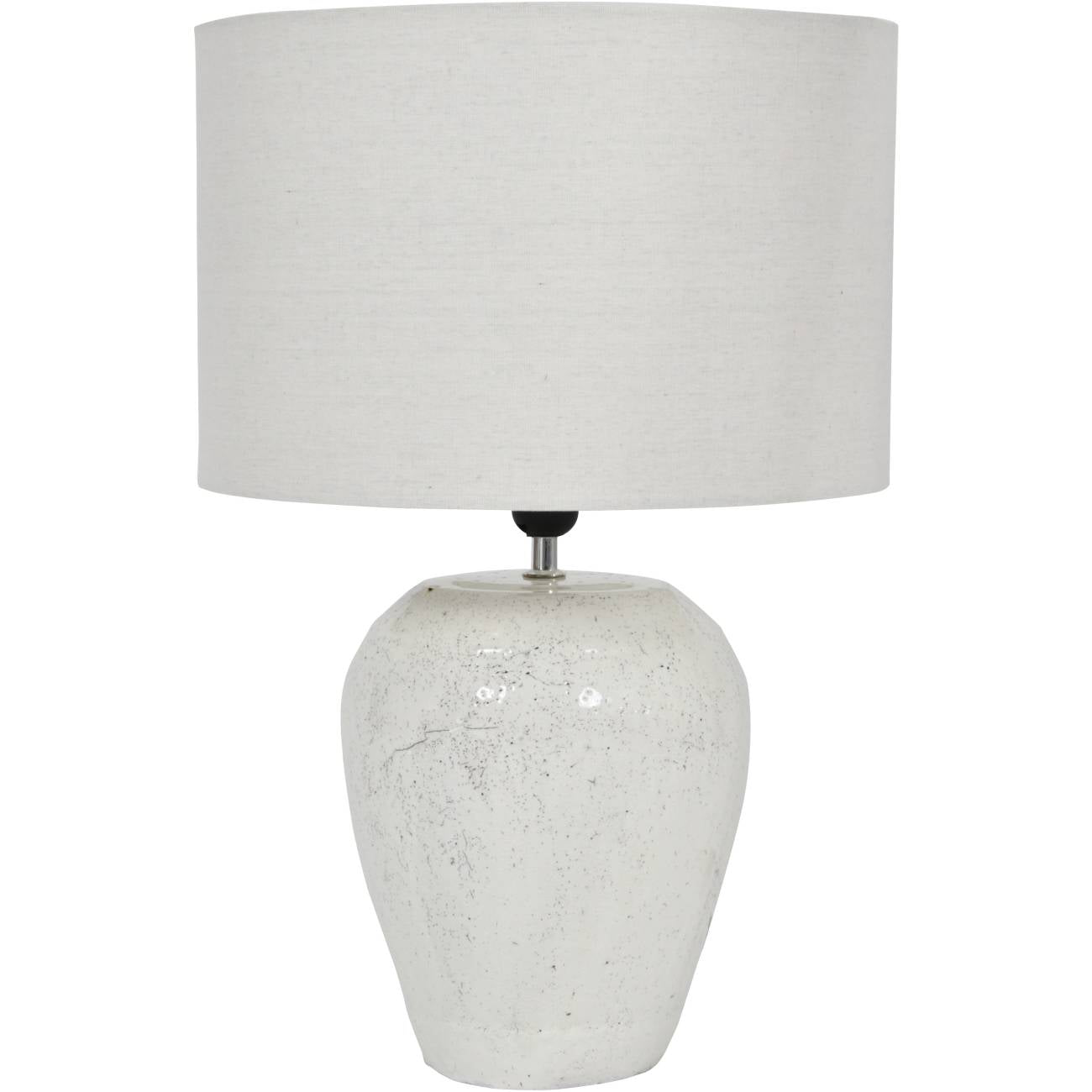 Speckle Terracotta Glazed Table Lamp With Shade - E27 60W