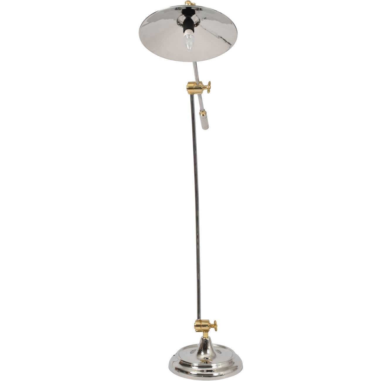 Haku Brass and Steel Adjustable Floor Lamp - E27 15W
