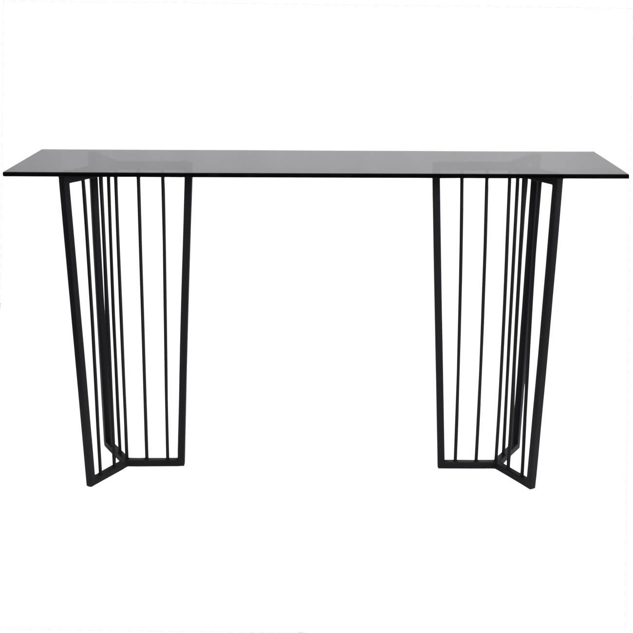 Abington Black Frame and Tinted Glass Console Table