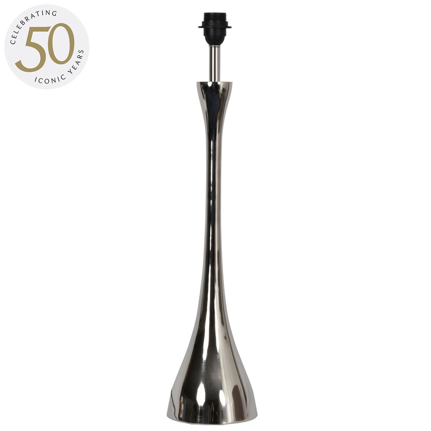 Lyra Nickel Lamp (Base Only) - E27 15W LED 16" Shade