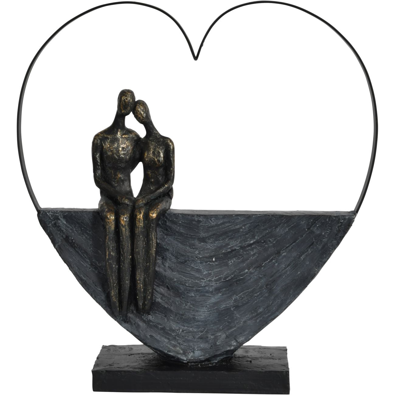 Couple Inside Heart Sculpture