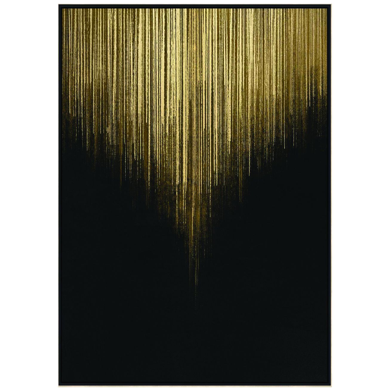 Golden Rain Foiled Framed Canvas 140x100cm