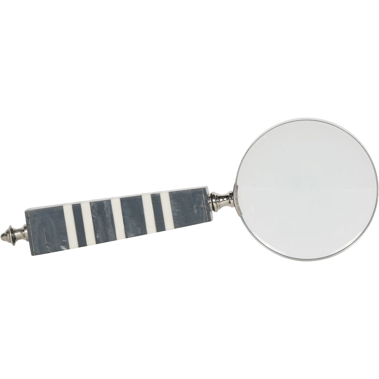 Peebles Grey and White Magnifying Glass