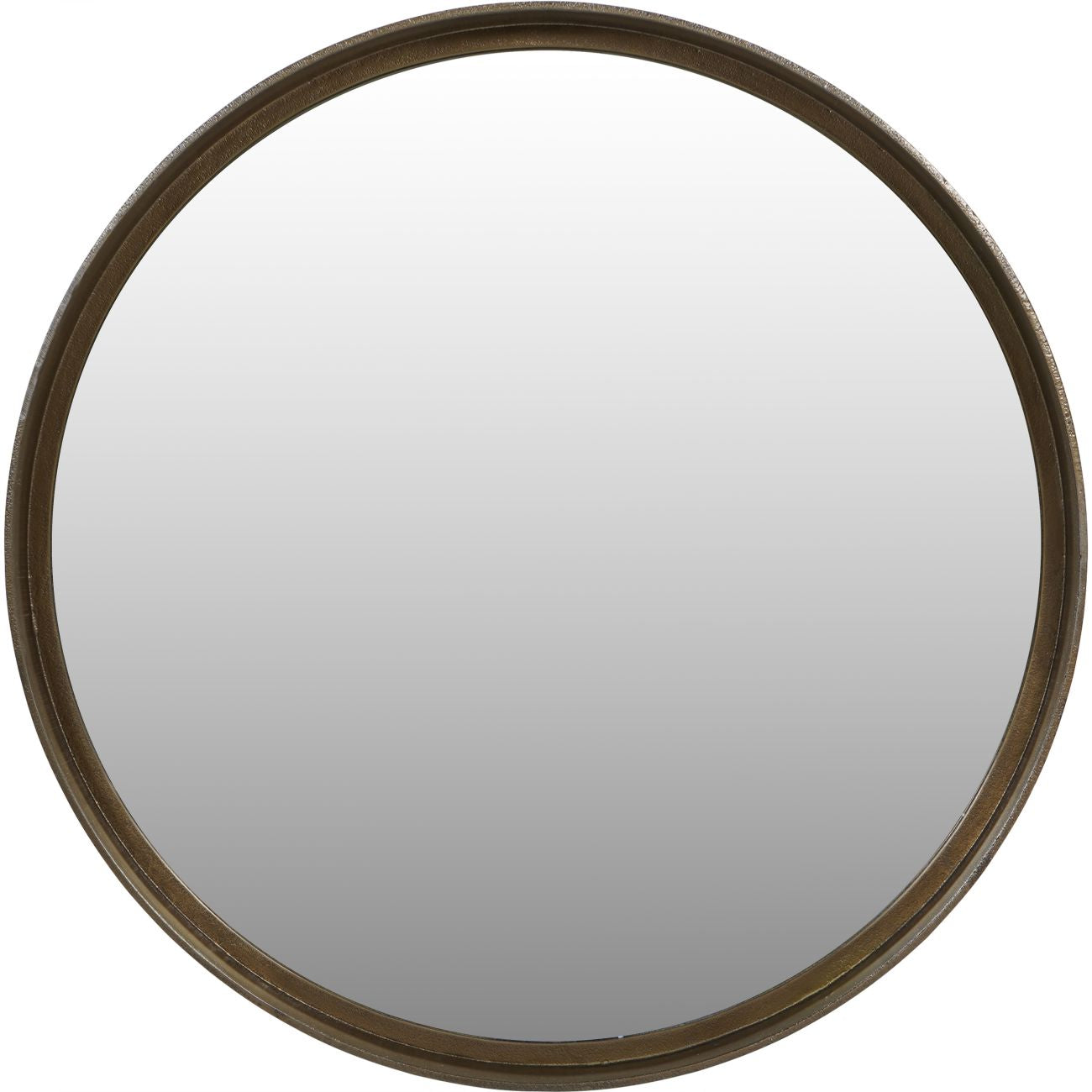 Oslo Brass Textured Round Mirror 100cm