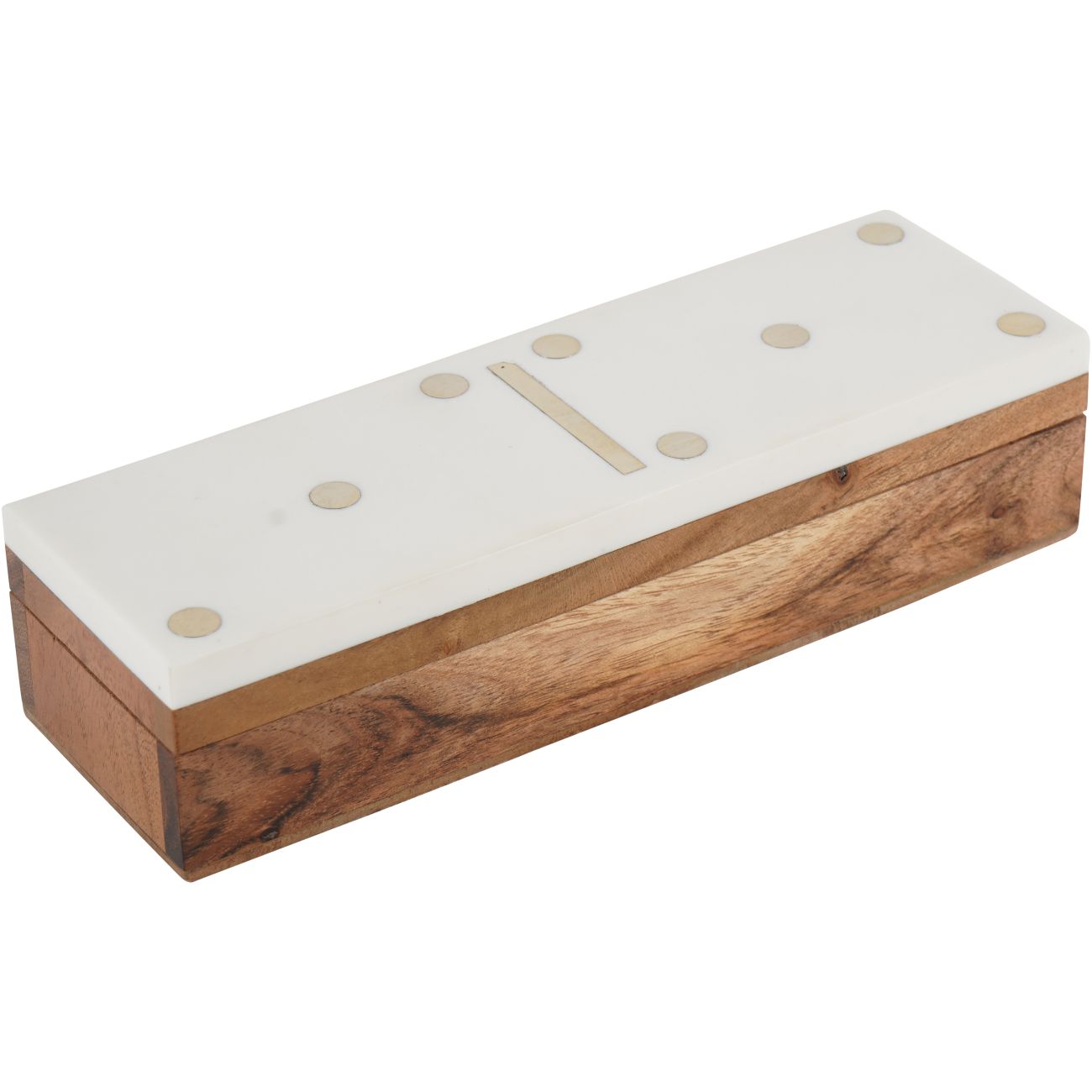 Rowena White and Gold Domino Set
