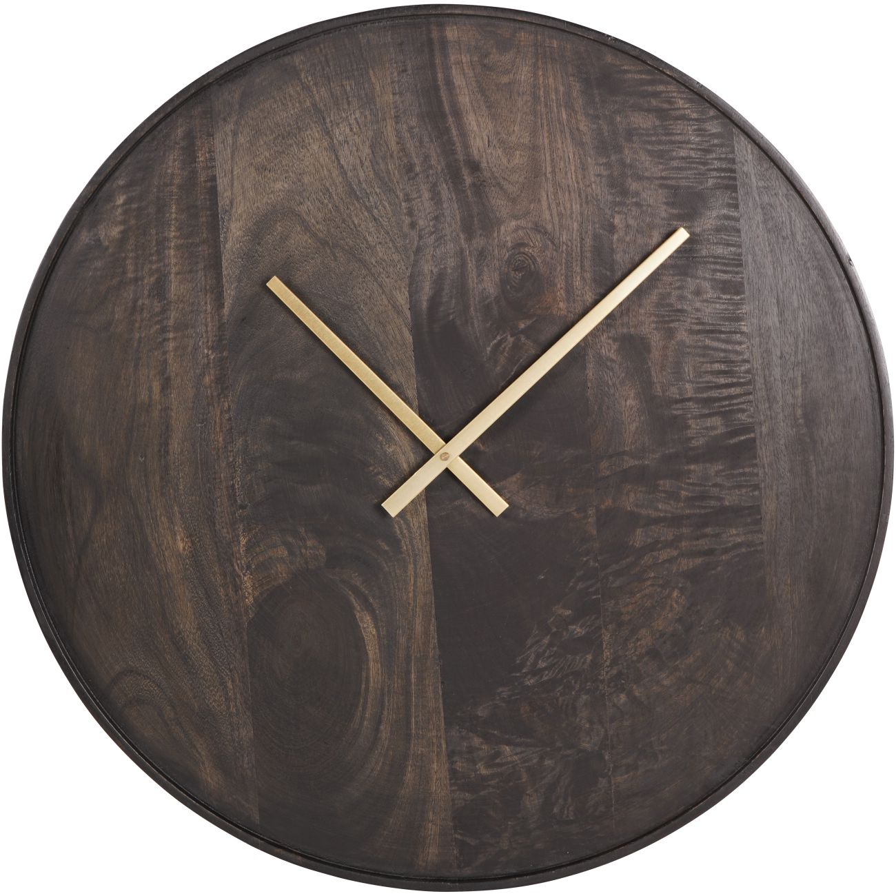 Mango Wood Bowl Wall Clock 56cm Dia L