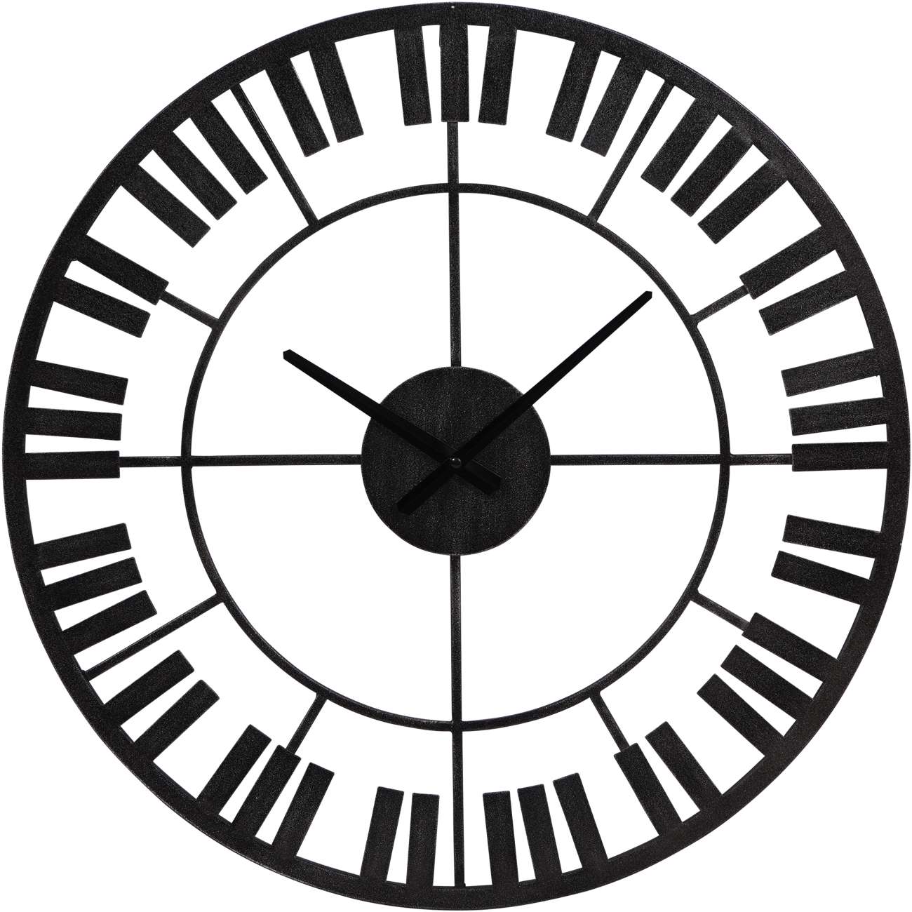 Piano Skeleton Outdoor Metal Wall Clock