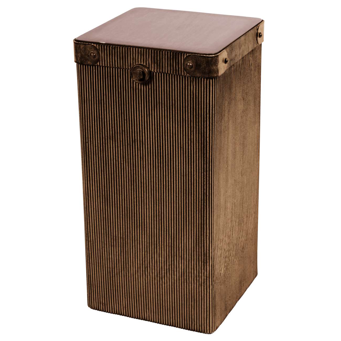 Hunter Corrugated Antique Gold Storage Trunk