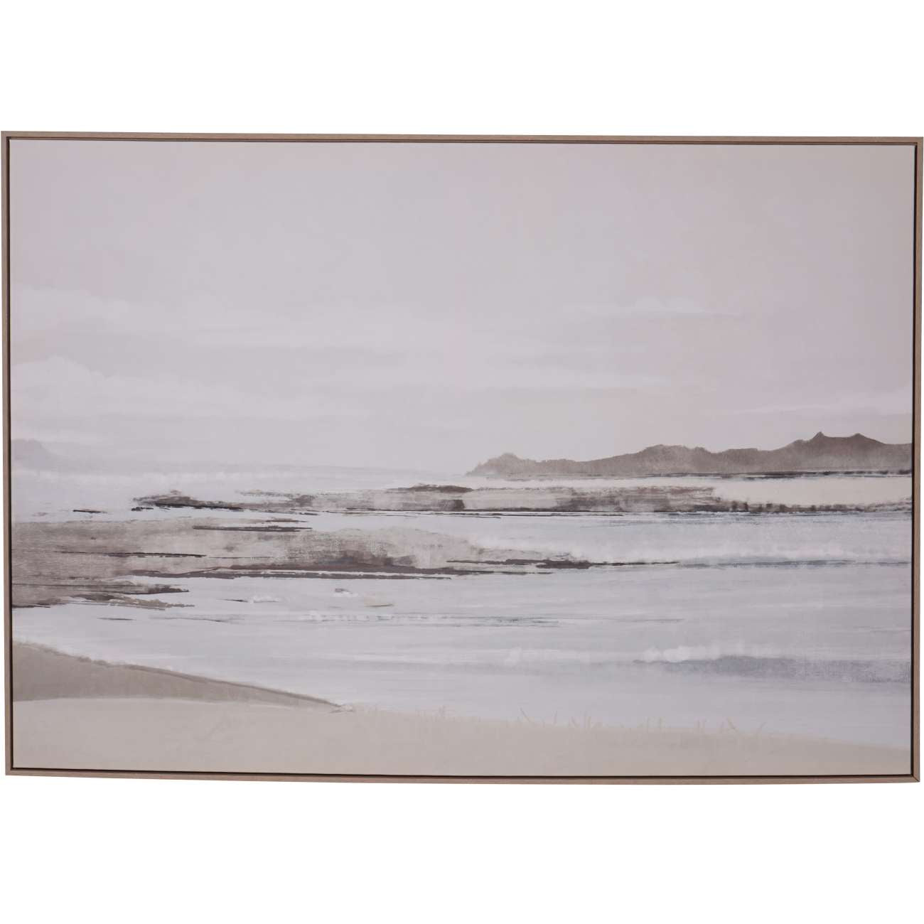 Blurred Seascape Framed Canvas
