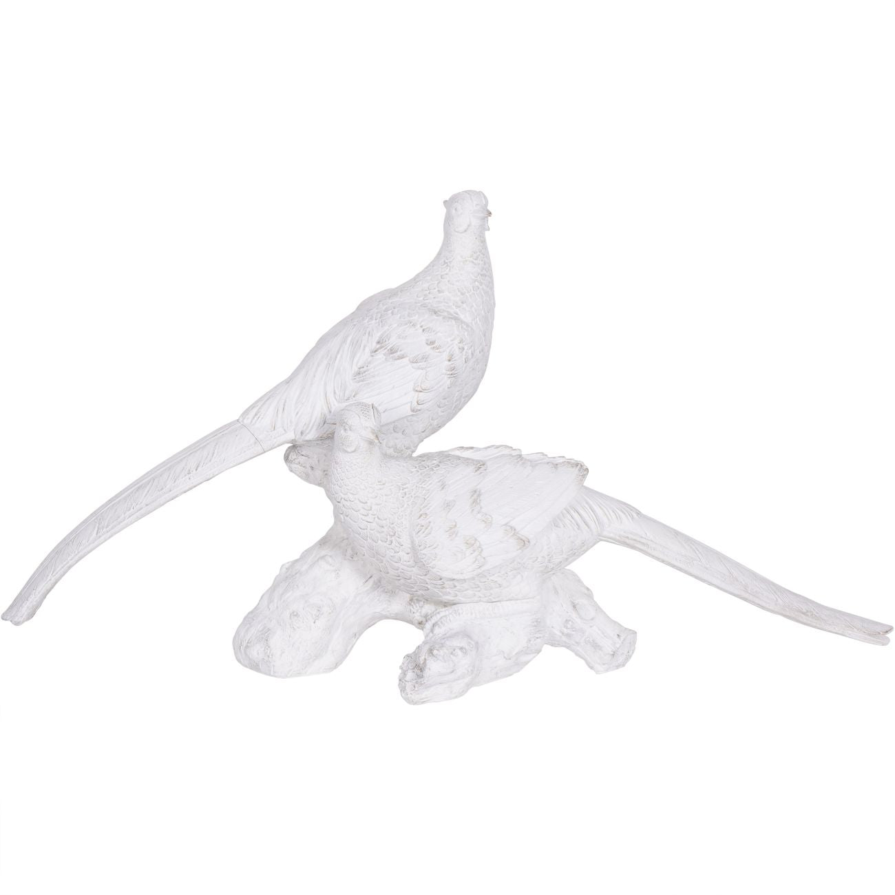 Laura Ashley Distressed Pheasant Pair Sculpture