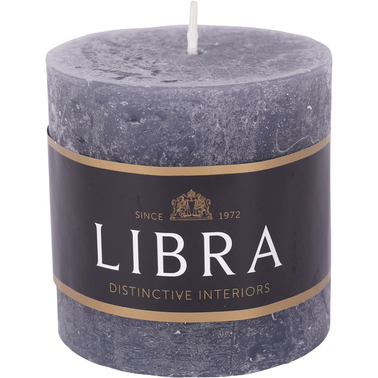 Dark Pewter Rustica Pillar Candle 7x7cm