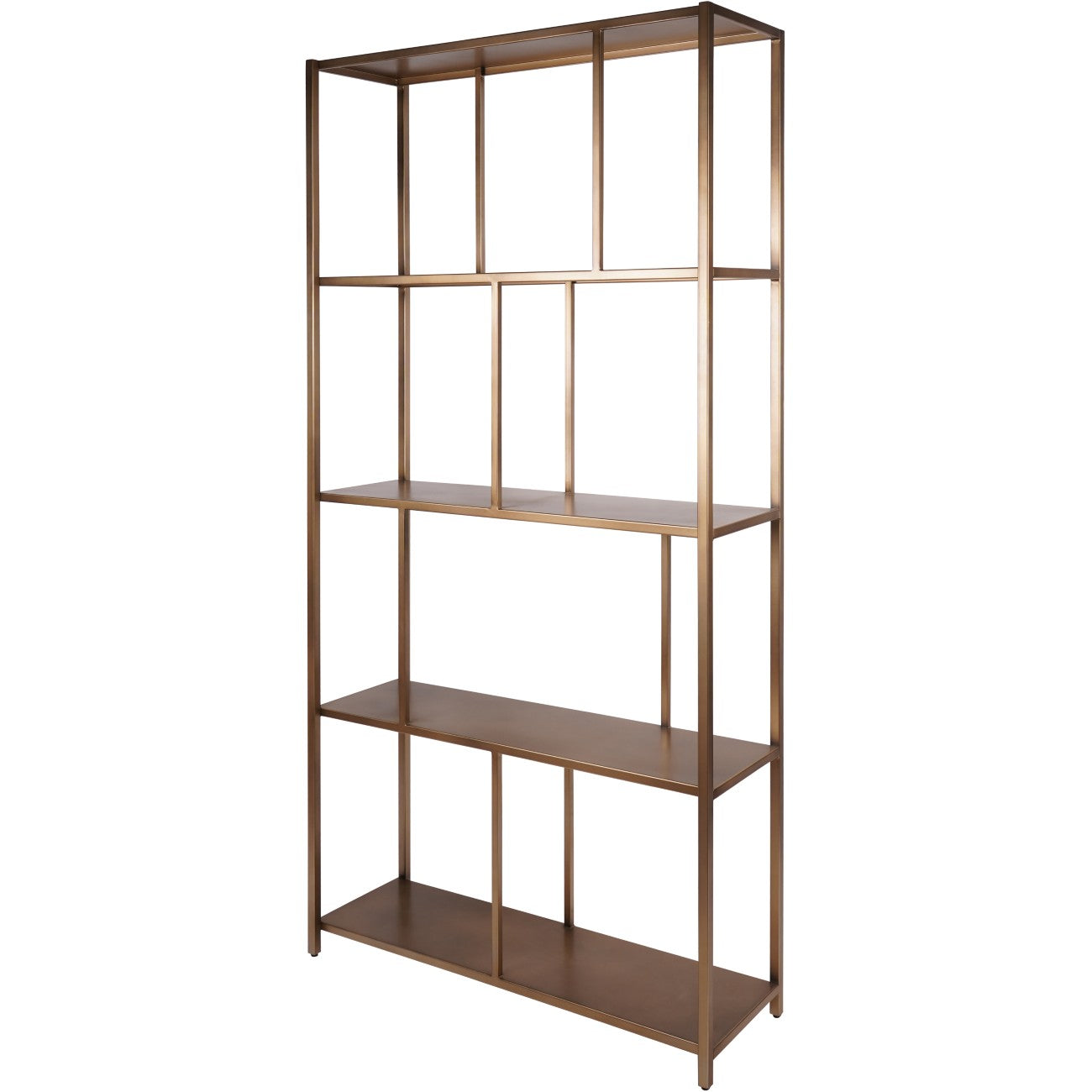 Brooks Tall Shelving Unit Brushed Champagne