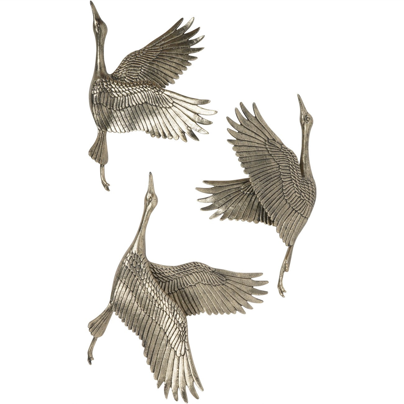 Crane Trio Cast Aluminium Wall Art