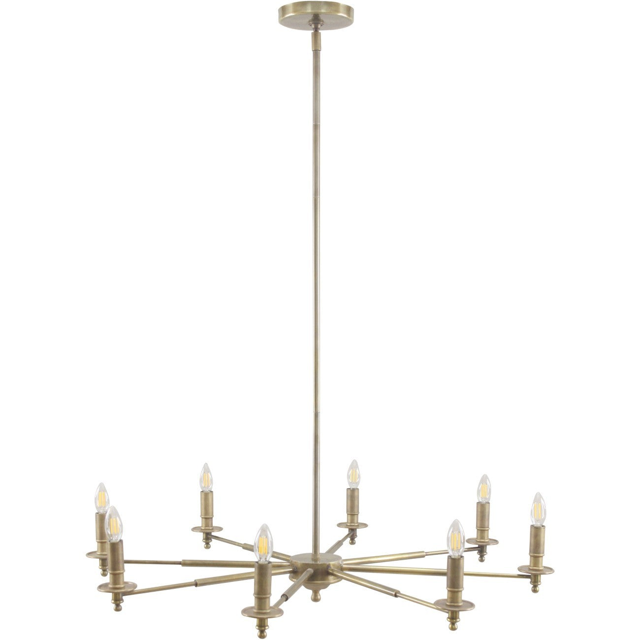Blythe 8 Light Brass Chandelier