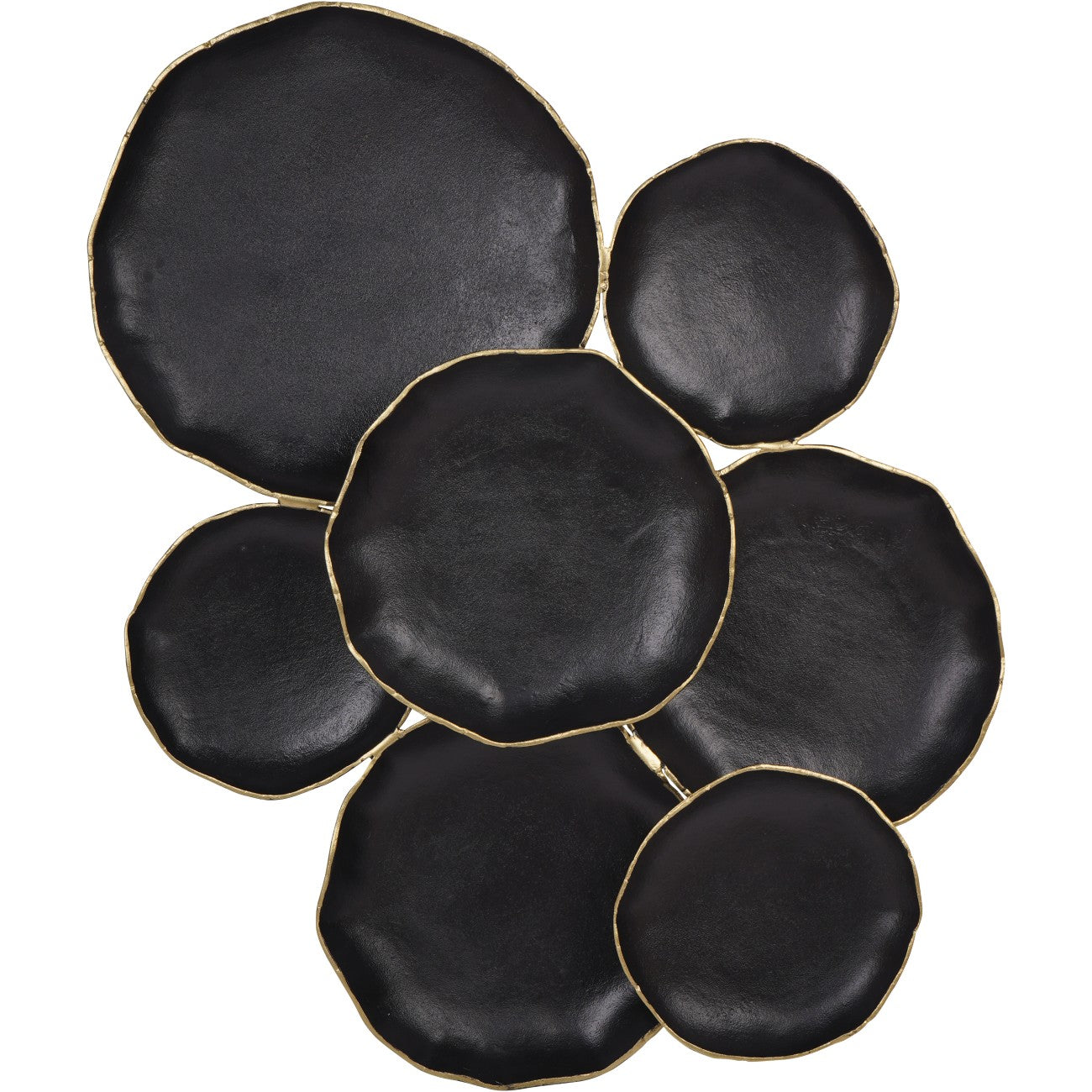 Arlow 7 Disc Black Metal Wall Art