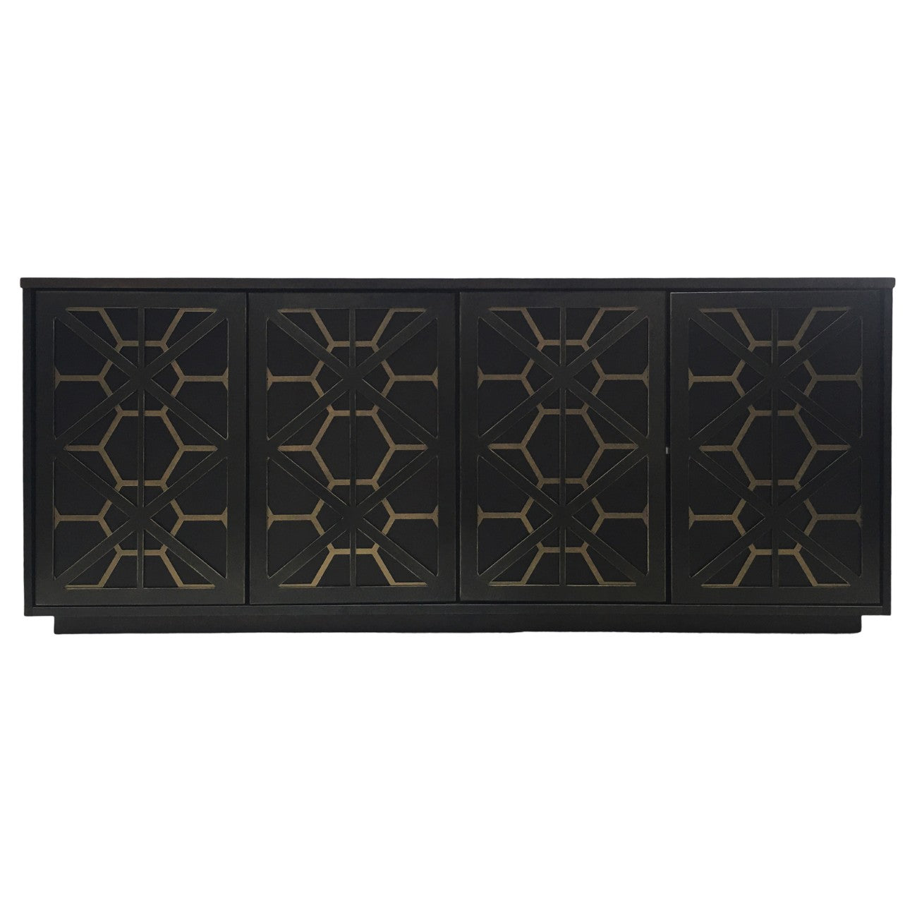 Reeno Fretwork 4 Door Buffet Sideboard