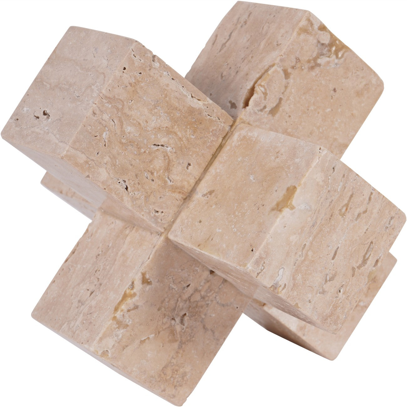 Catania Travertine Cross Sculpture