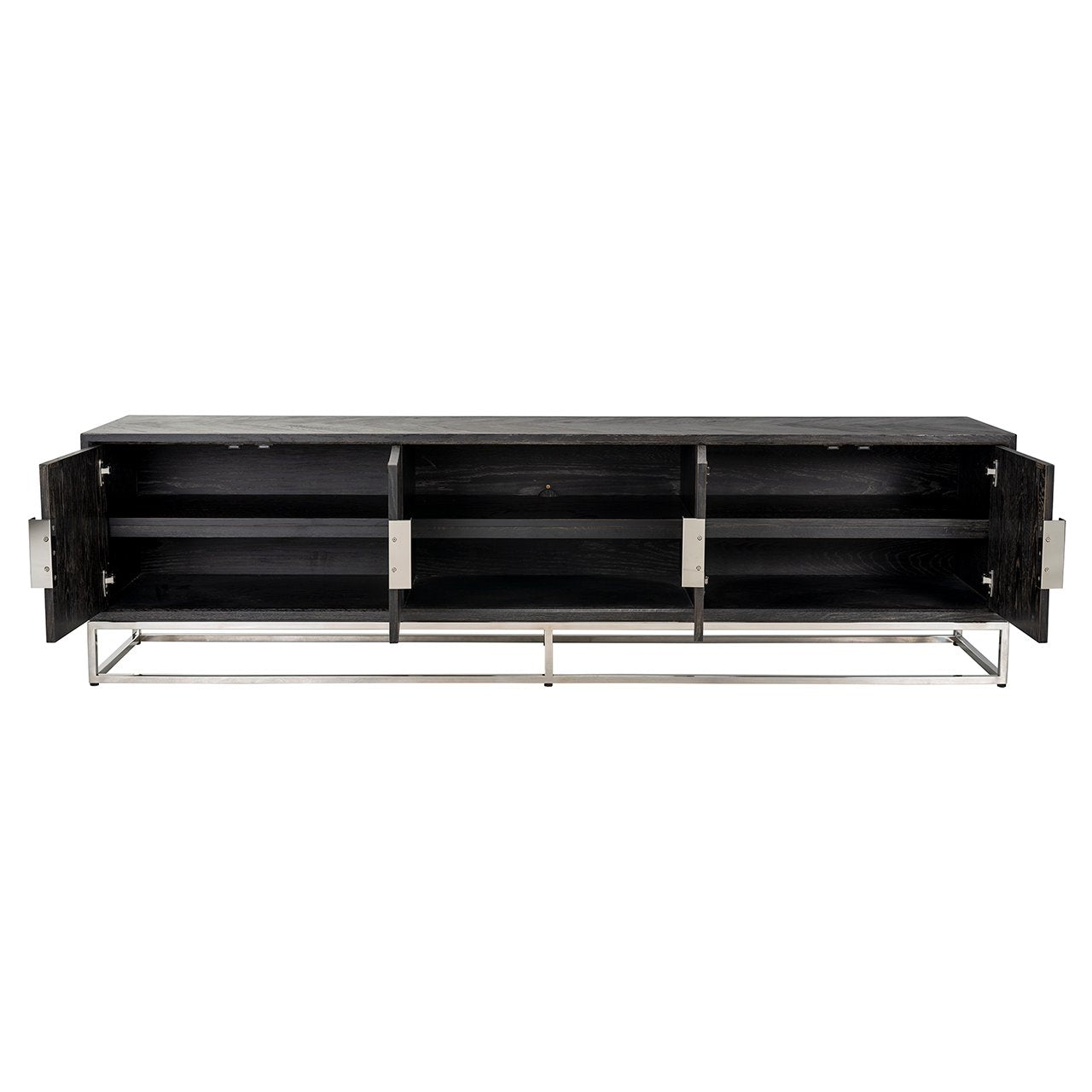 TV cabinet Blackbone silver 4-doors 220 (Black rustic)- Richmond Interiors