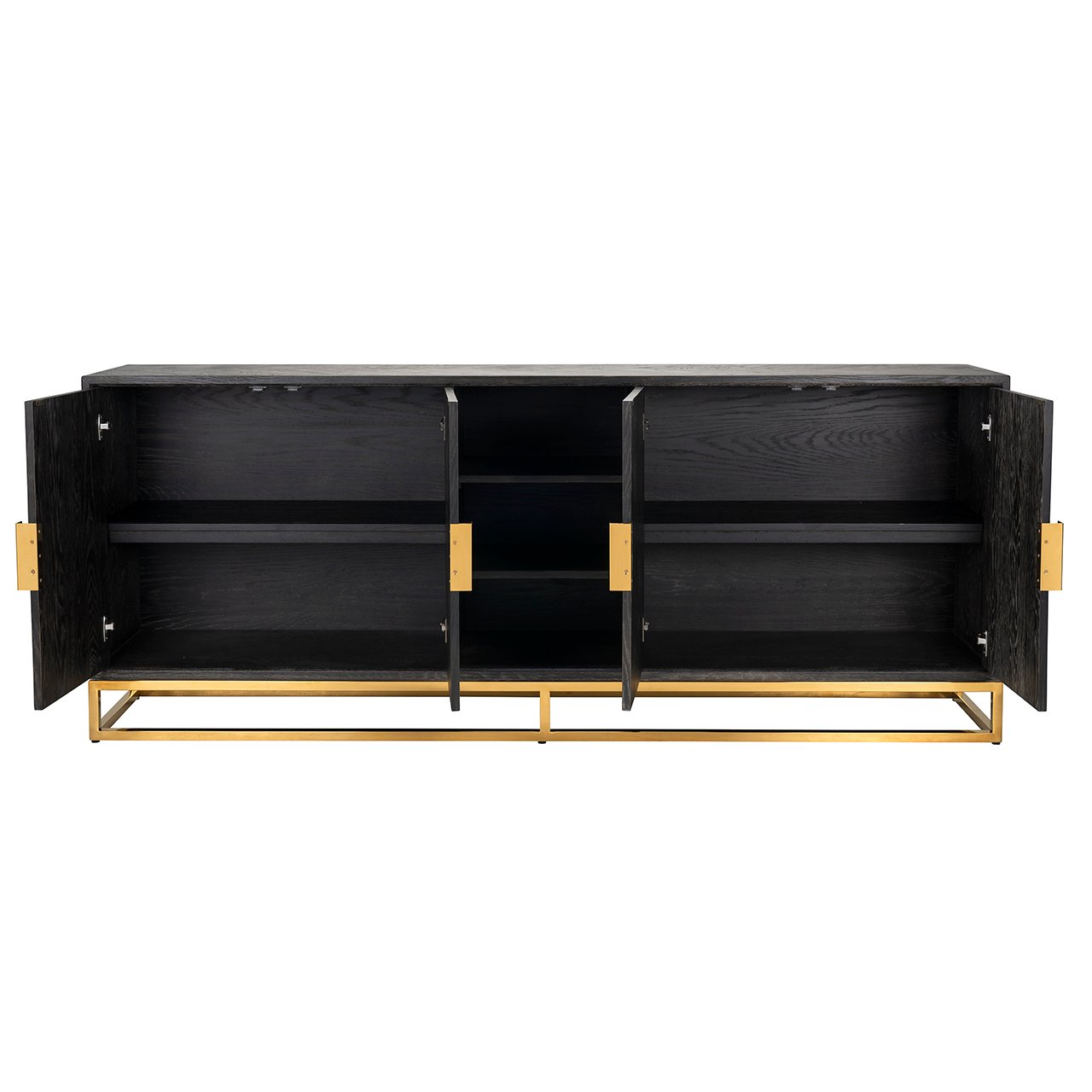 Sideboard Blackbone gold 4-doors (Black rustic)- Richmond Interiors
