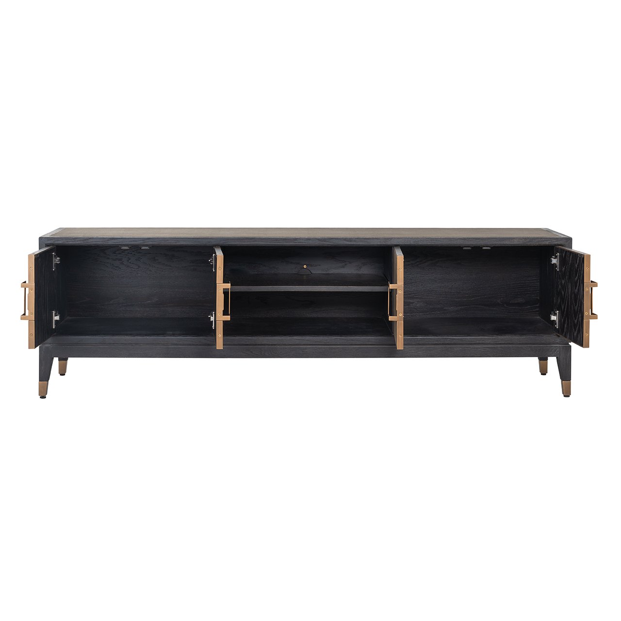 TV cabinet Bloomville 4-doors (Gold)- Richmond Interiors