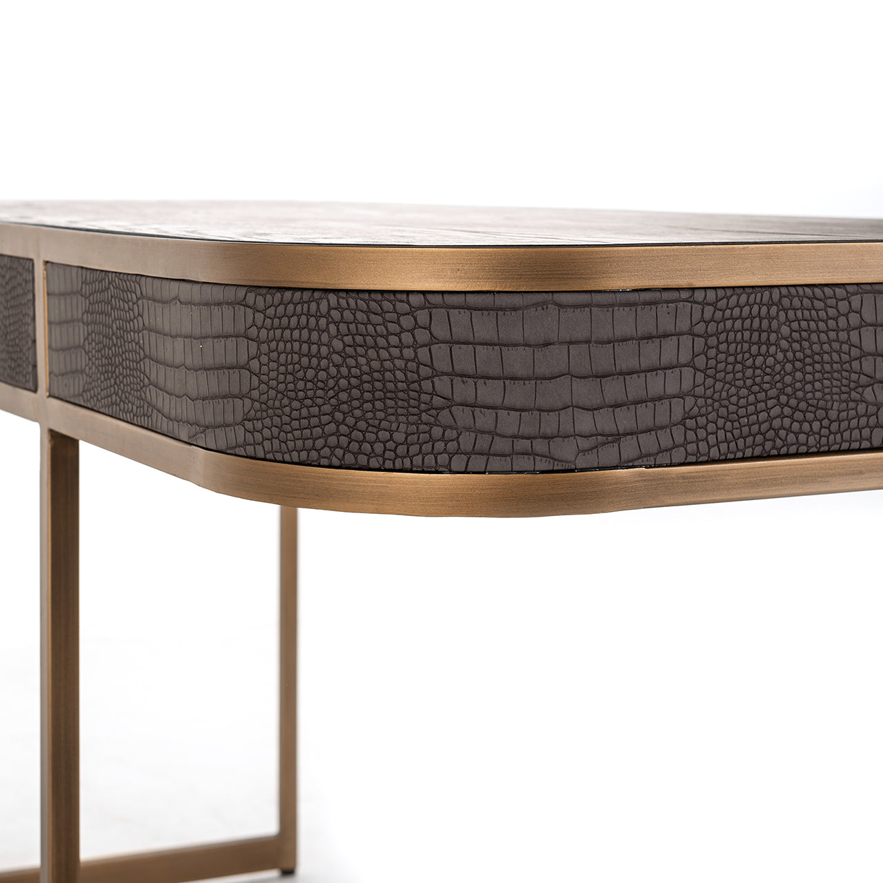 Desk Classio 2-drawers (Brushed Gold)- Richmond Interiors