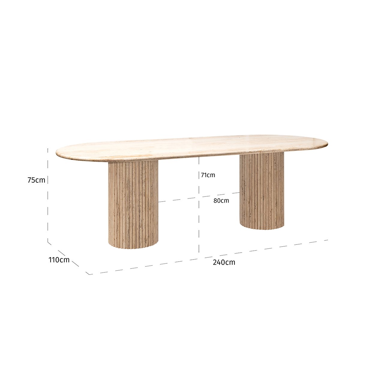 Dining table La Cantera oval 240- Richmond Interiors