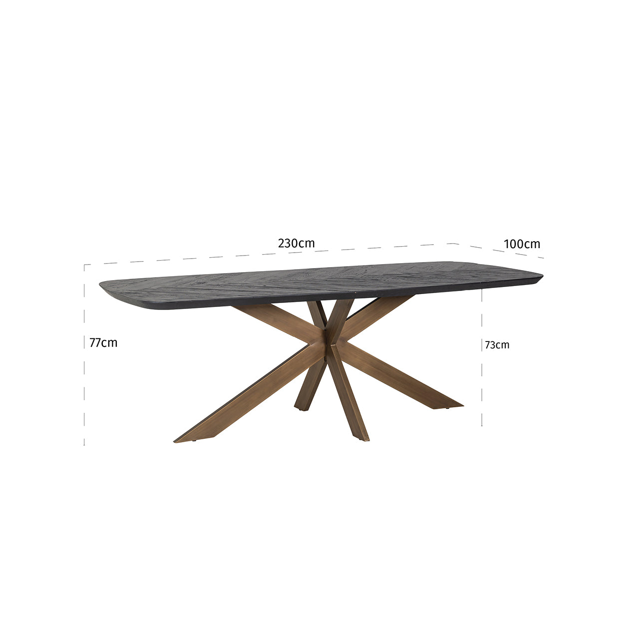 Dining table Hayley 280 (Dark coffee)- Richmond Interiors