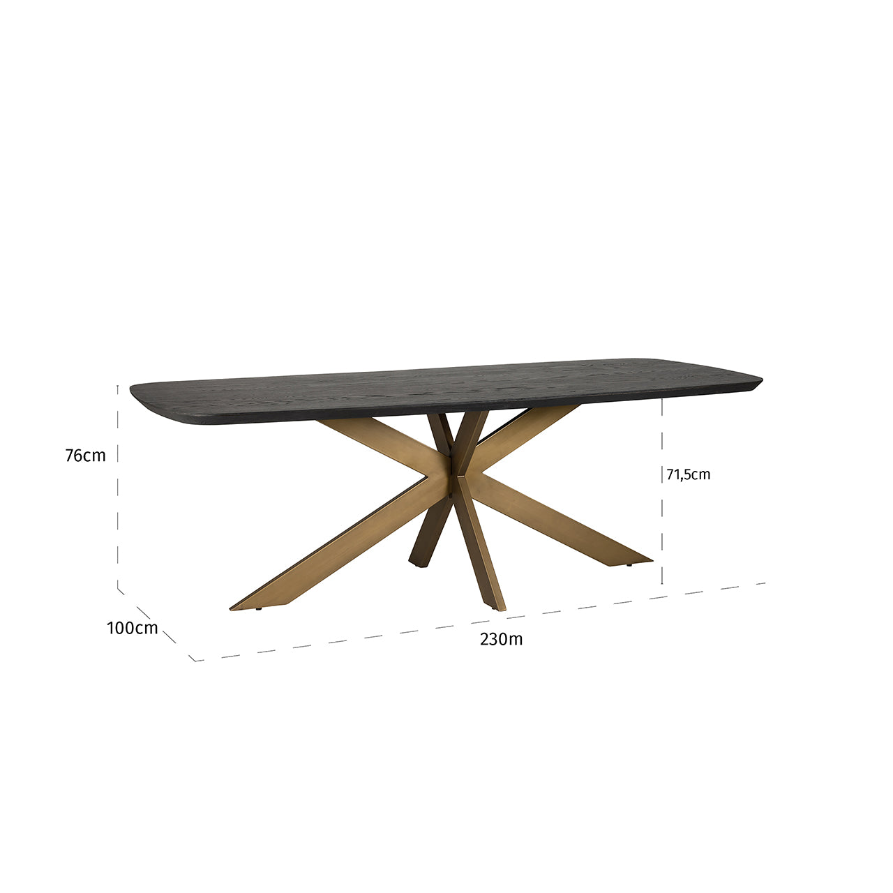 Dining table Cambon 230 danish oval (Dark coffee)- Richmond Interiors