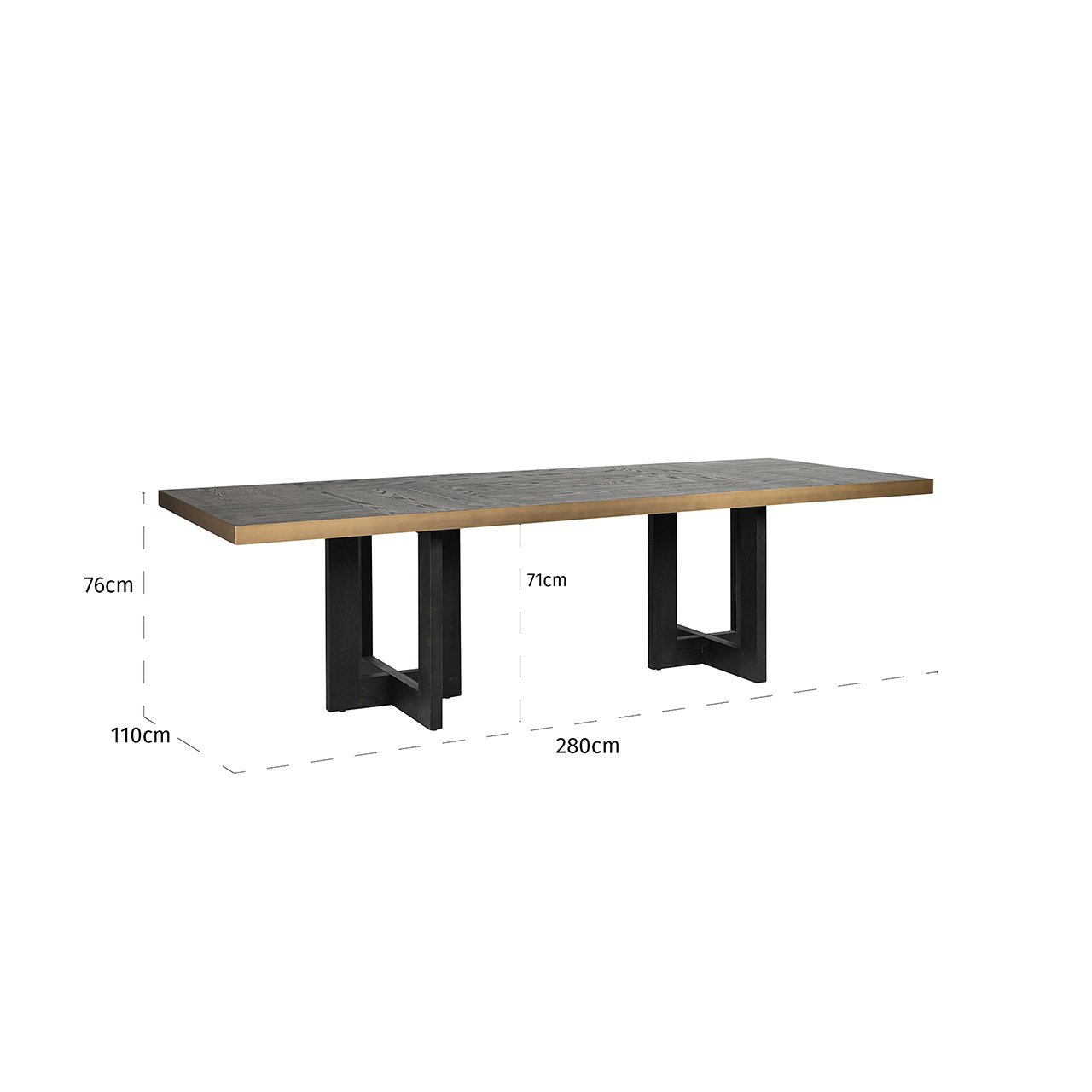 Dining table Cambon 280 (Dark coffee)- Richmond Interiors