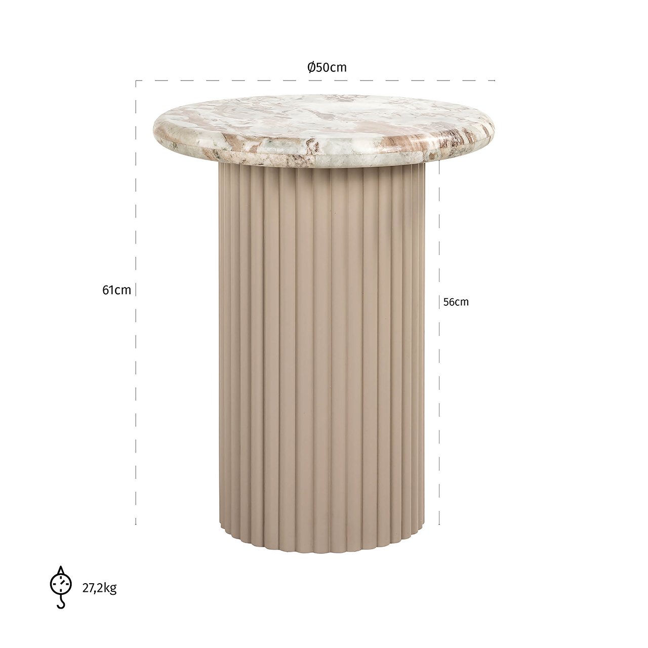 End table Coronel (Beige)- Richmond Interiors