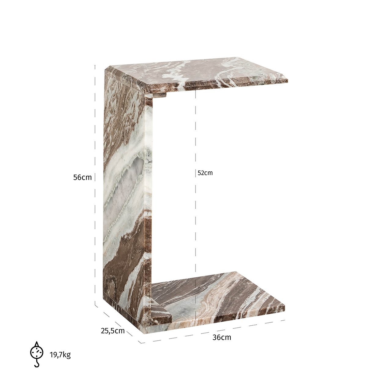 End table Tovek brown (Brown)- Richmond Interiors