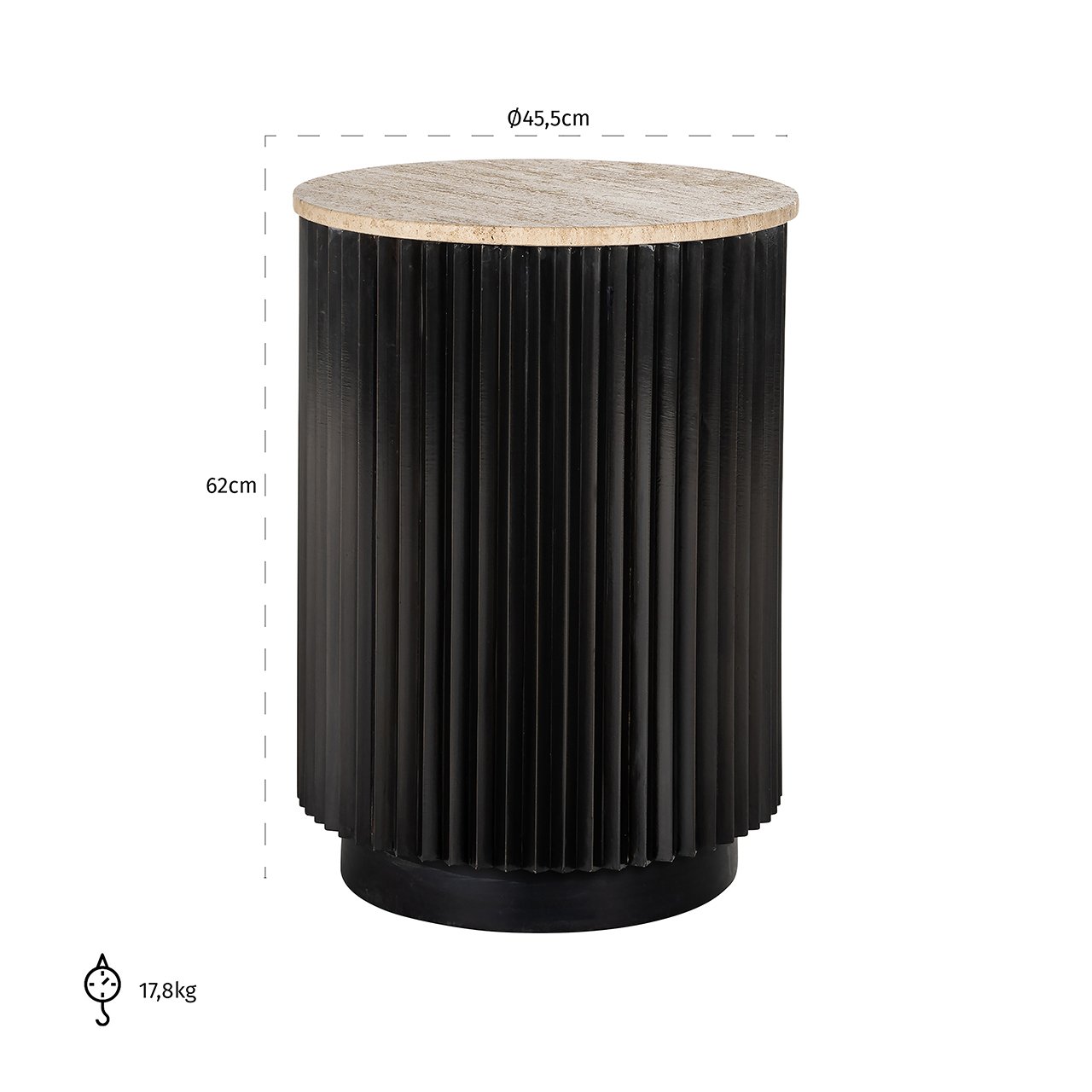 End table Hampton 45Ø (Brown)- Richmond Interiors