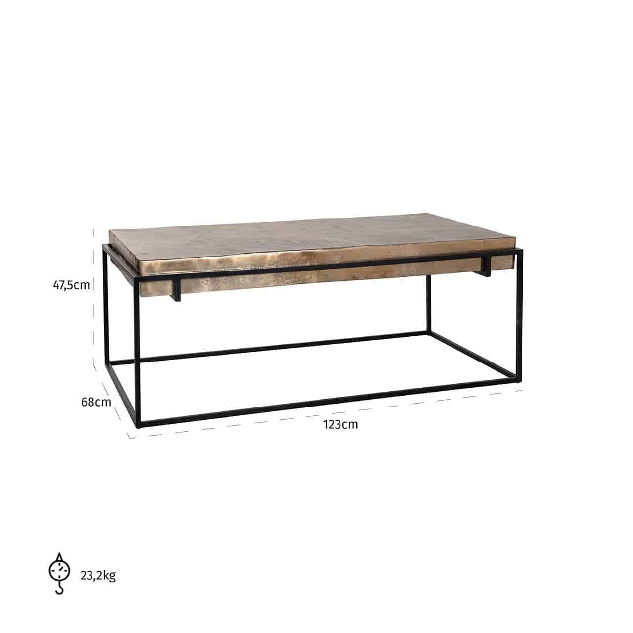 Coffee table Calloway (Champagne gold)- Richmond Interiors