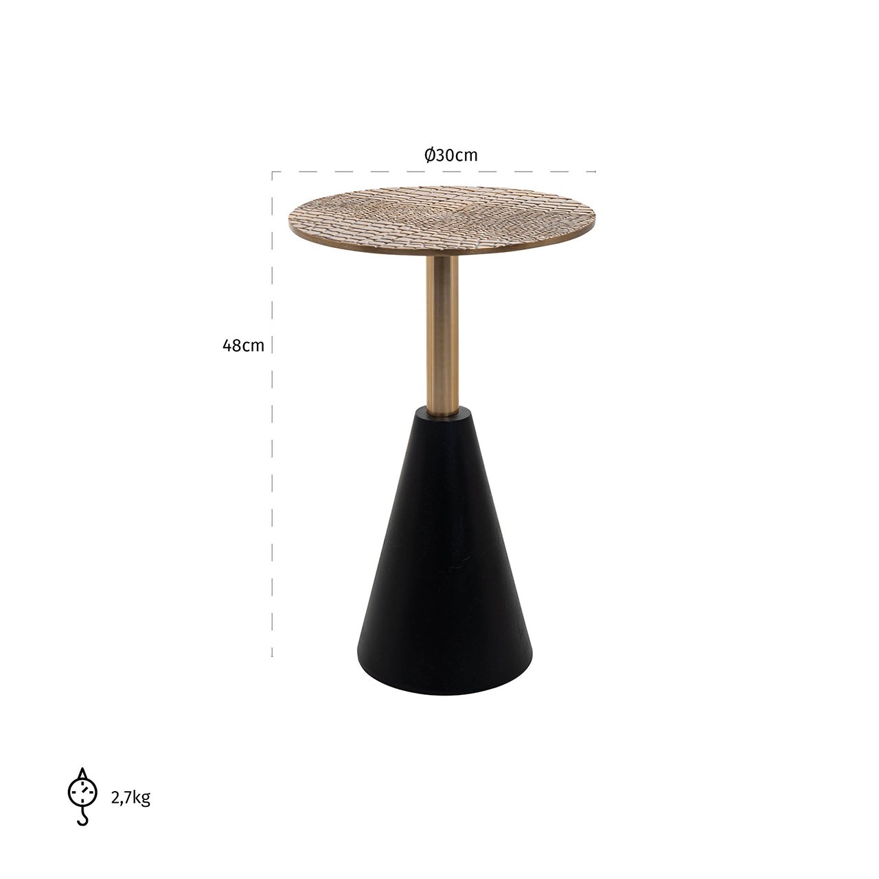 End table Cobra 30Ø (Gold)- Richmond Interiors