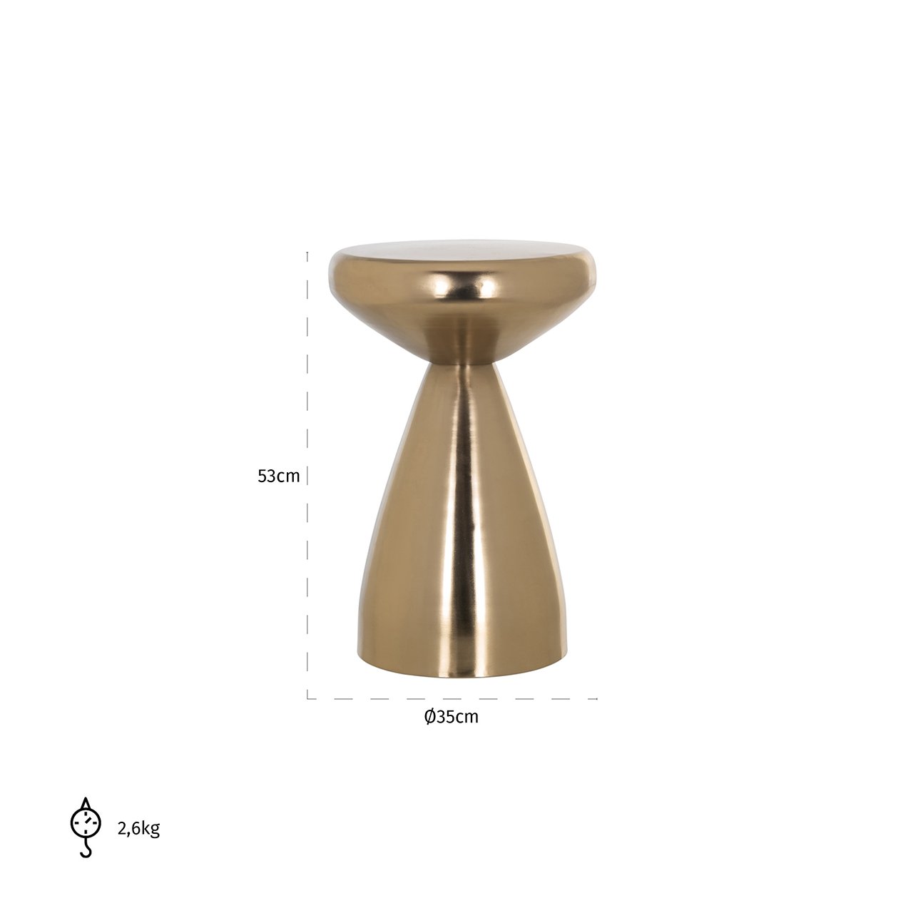 End table Arlo (Gold)- Richmond Interiors