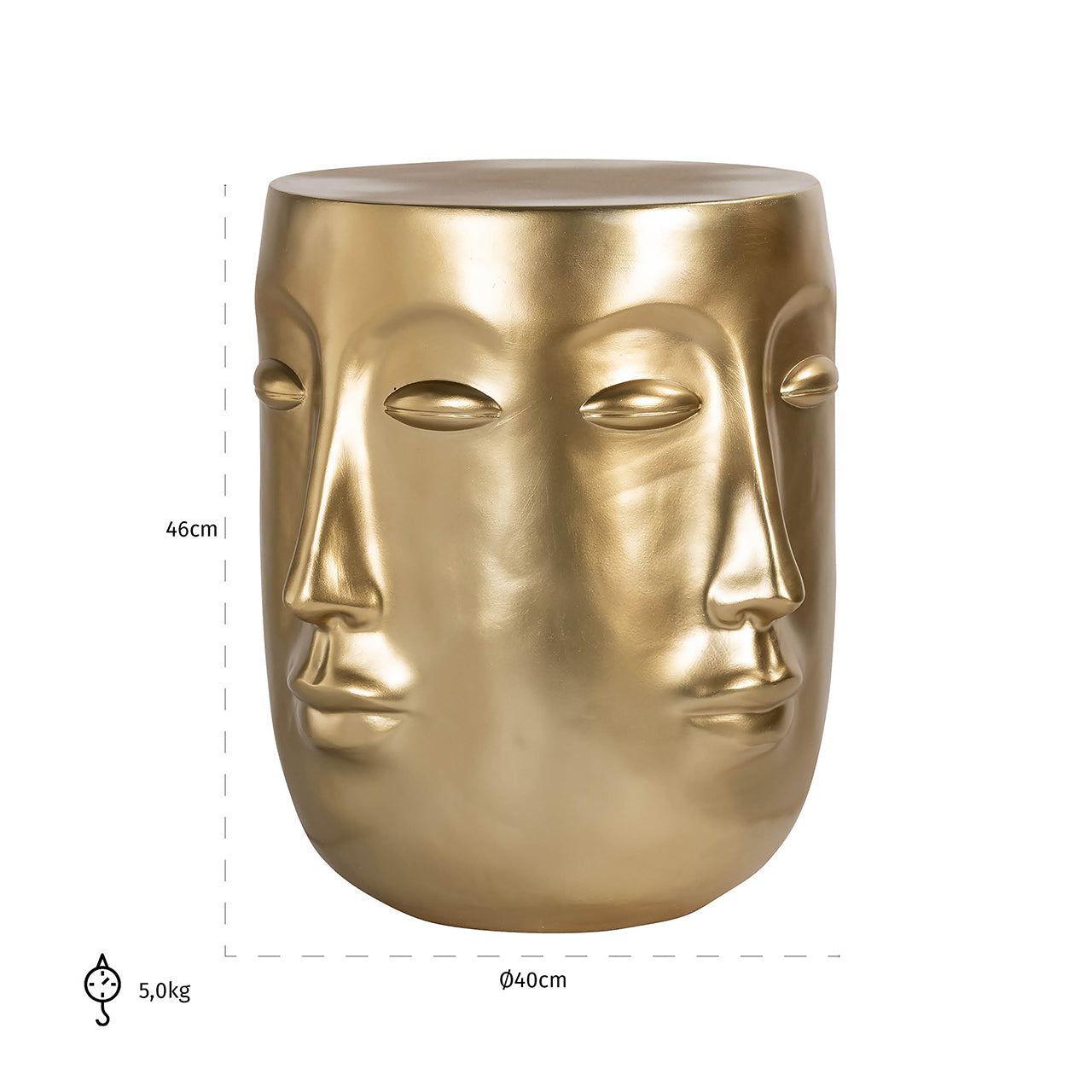 End table Christy gold (Gold)- Richmond Interiors