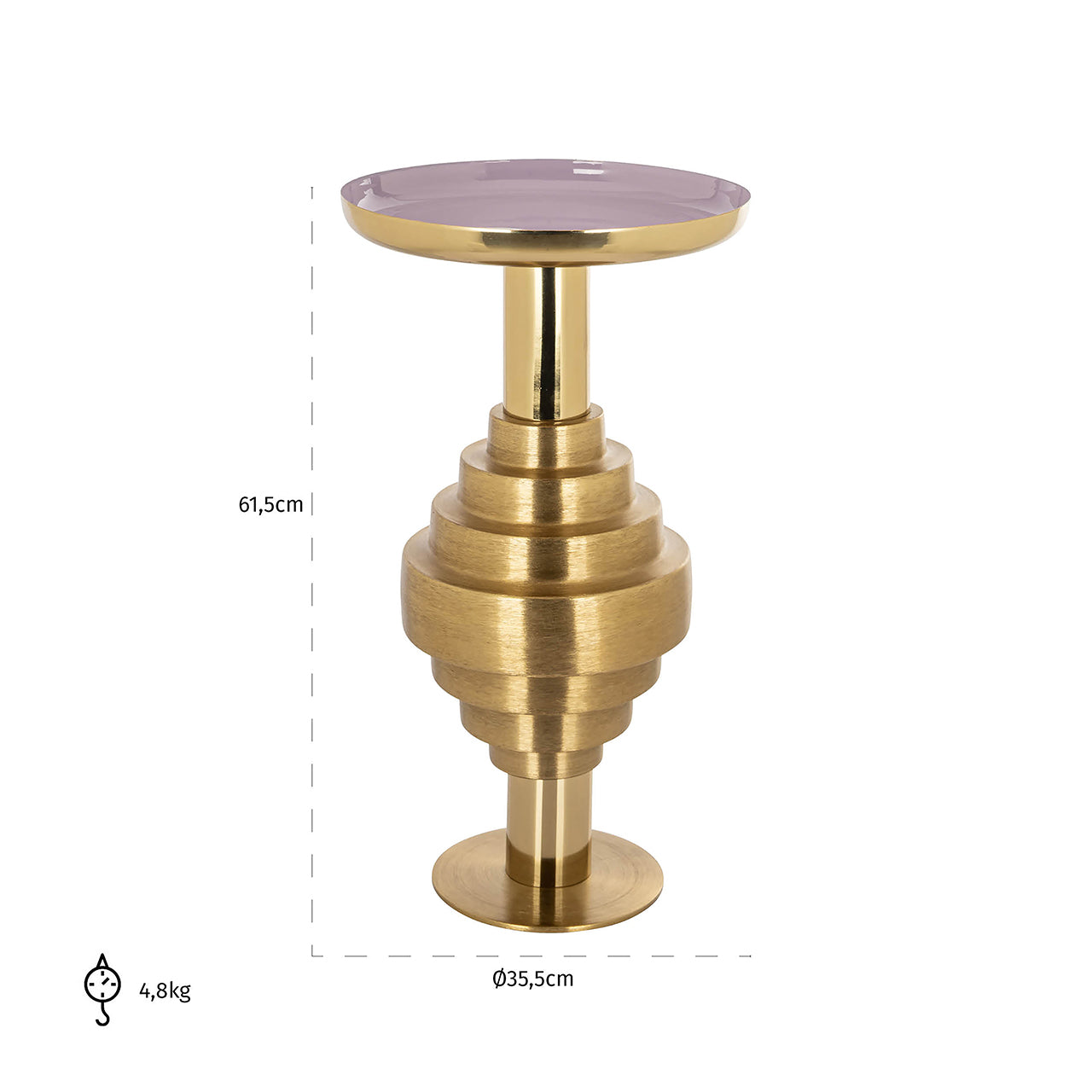 End table Empire (Brushed Gold)- Richmond Interiors