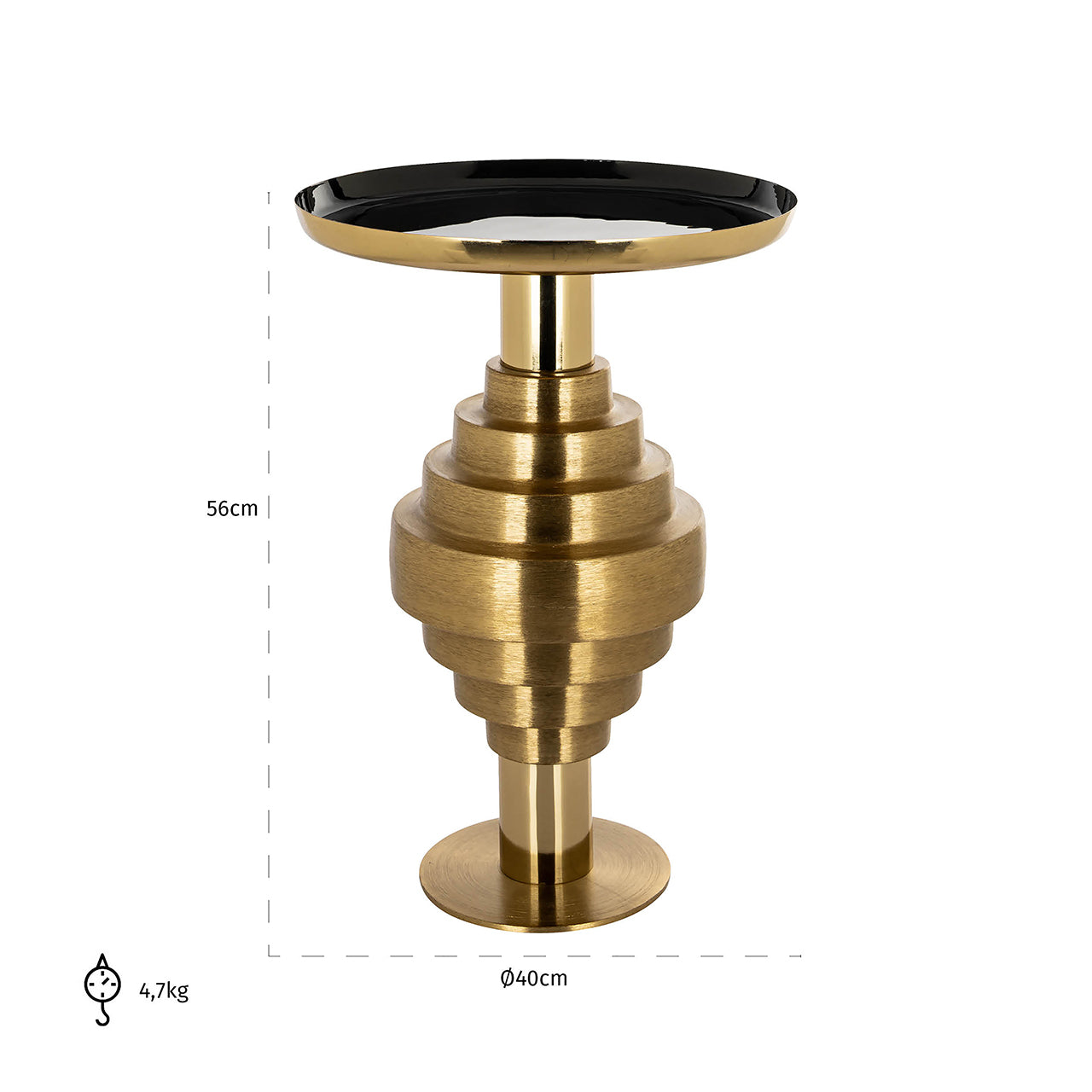 End table Renao (Black/gold)- Richmond Interiors