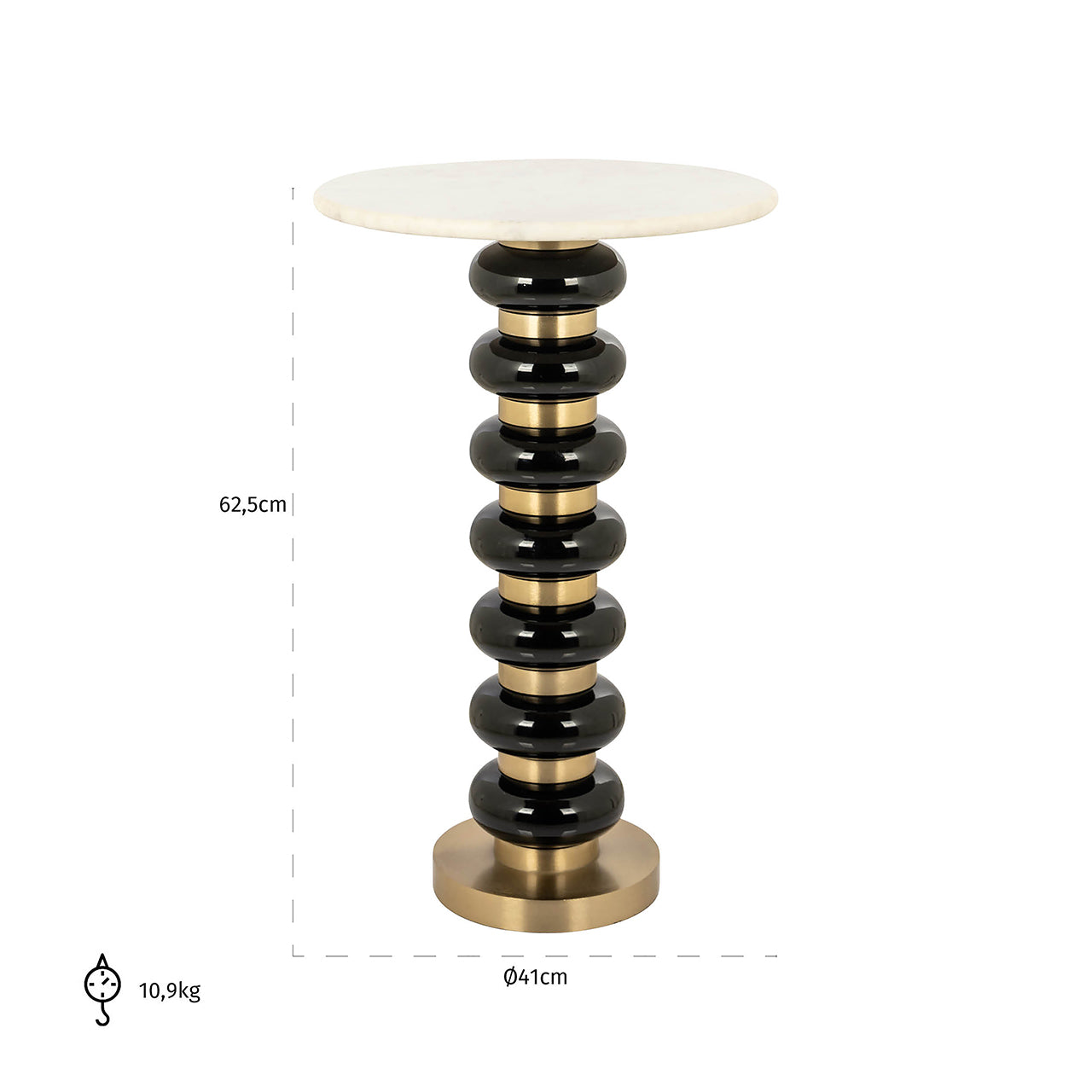 End table Barbara black (Black)- Richmond Interiors