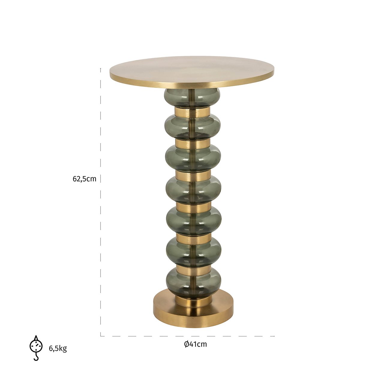 End table Bowiene green (Brushed Gold)- Richmond Interiors