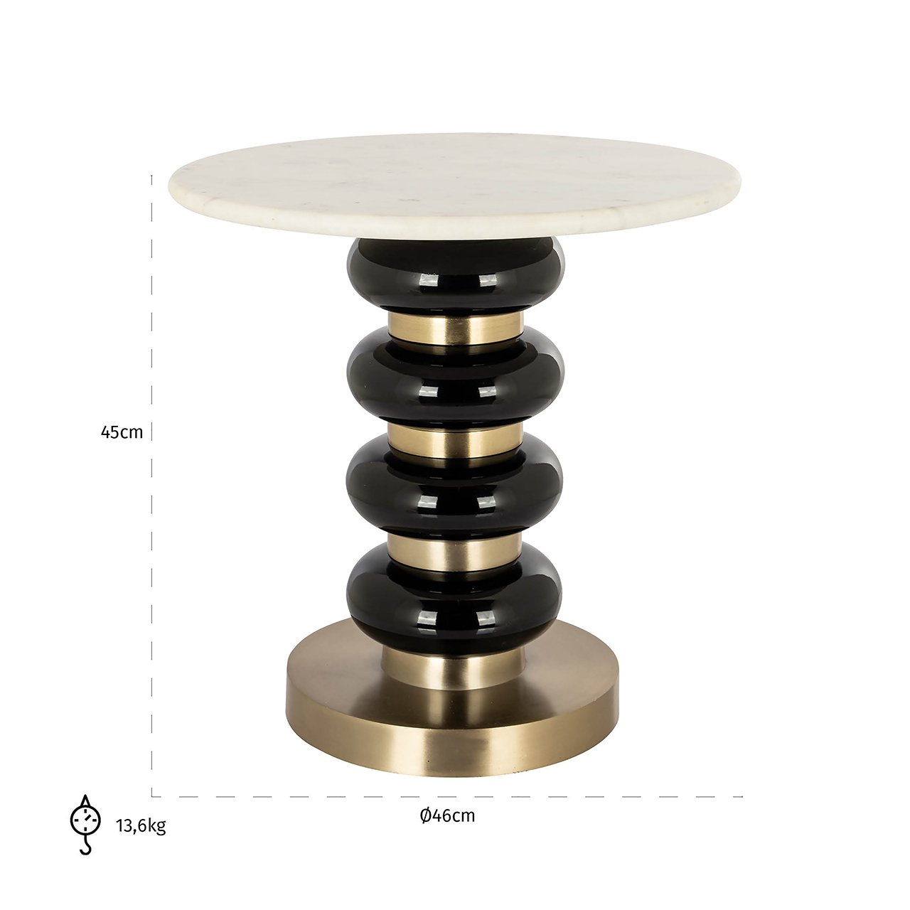 End table Boann black (Black)- Richmond Interiors