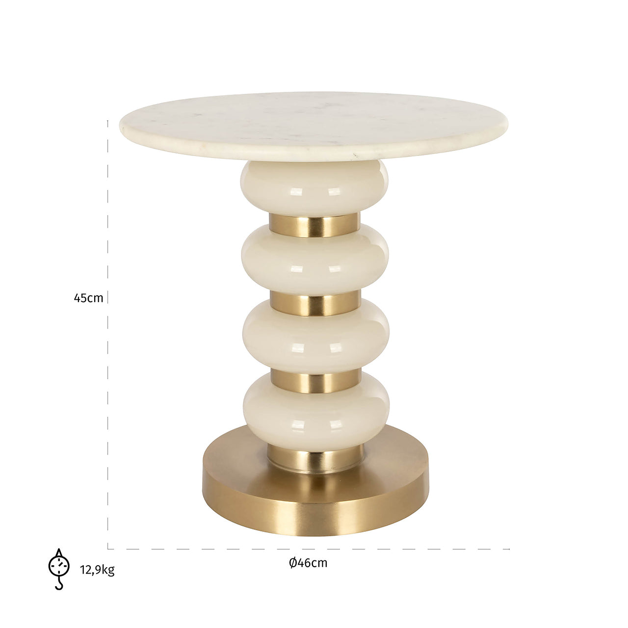 End table Boann white (White)- Richmond Interiors